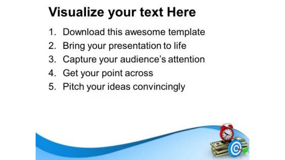 Target The Money On Time PowerPoint Templates Ppt Backgrounds For Slides 0513