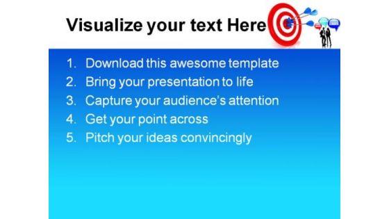Target With Arrows Business PowerPoint Backgrounds And Templates 1210