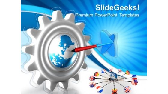 Targeted Earth Globe PowerPoint Templates And PowerPoint Themes 0612