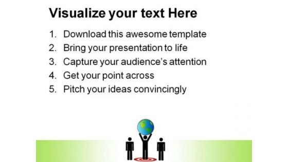 Targeted Person Carrying Globe Global PowerPoint Themes And PowerPoint Slides 0811