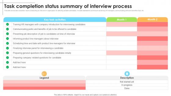 Task Completion Status Summary Employee Attraction And Competency Ppt Presentation