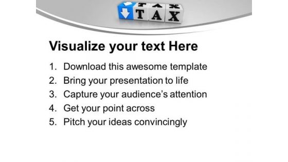Tax Button Block Cubes Business PowerPoint Templates Ppt Backgrounds For Slides 0213