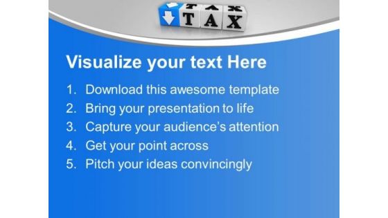 Tax Button Block Cubes Business PowerPoint Templates Ppt Backgrounds For Slides 0213