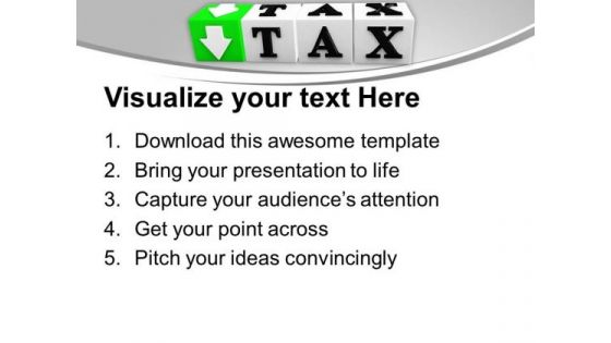 Tax Cubes Financial Concept PowerPoint Templates Ppt Backgrounds For Slides 0313