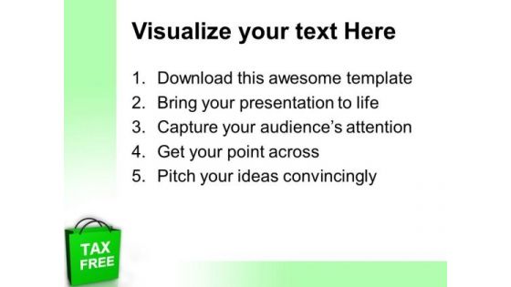 Tax Free Shopping Symbol PowerPoint Templates And PowerPoint Themes 0612