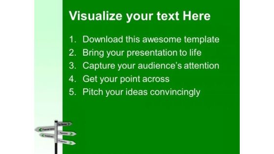Tax Planning Finance Signpost Business PowerPoint Templates And PowerPoint Themes 1112