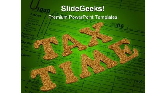 Tax Time Finance PowerPoint Themes And PowerPoint Slides 0611