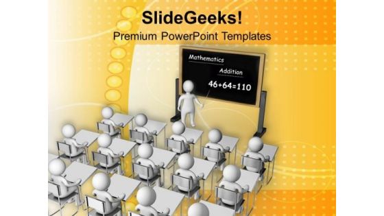 Teach The Math To Student PowerPoint Templates Ppt Backgrounds For Slides 0513