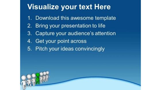 Team And Leader Working Together PowerPoint Templates Ppt Backgrounds For Slides 0513