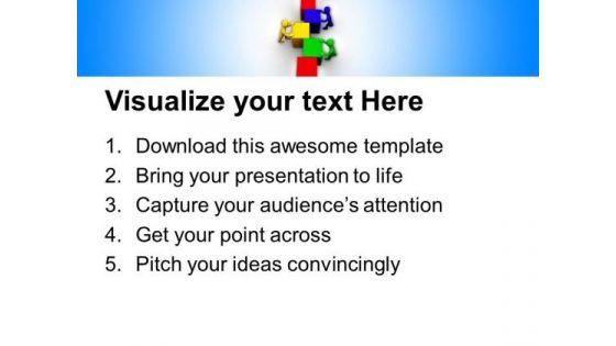 Team Arranges The Colorful Blocks PowerPoint Templates Ppt Backgrounds For Slides 0413