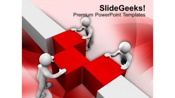Team Assemble Cubes Business Partnership PowerPoint Templates Ppt Backgrounds For Slides 0413