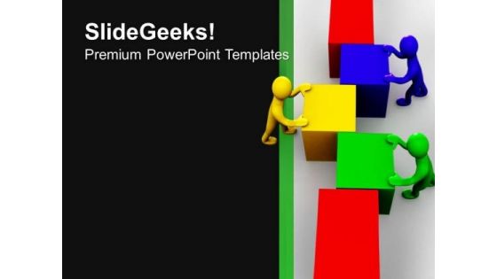 Team Assembles The Cube Business Concept PowerPoint Templates Ppt Backgrounds For Slides 0513