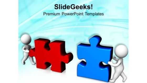 Team Assembling Jigsaw Puzzles Business Concept PowerPoint Templates Ppt Backgrounds For Slides 0513