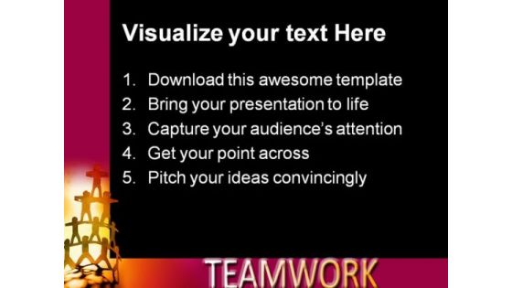 Team Balanced Teamwork PowerPoint Themes And PowerPoint Slides 0411