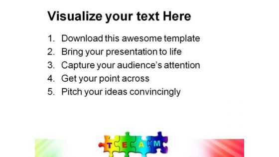 Team Business PowerPoint Templates And PowerPoint Backgrounds 0811