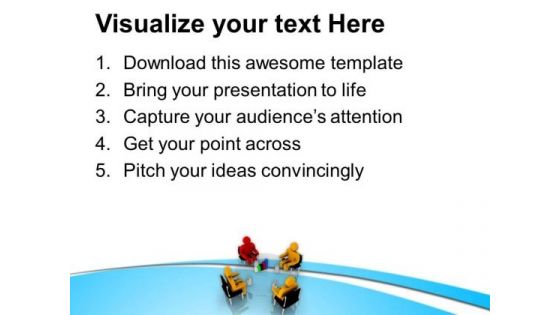 Team Discussion On Upliftment Of Business PowerPoint Templates Ppt Backgrounds For Slides 0713