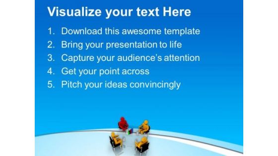 Team Discussion On Upliftment Of Business PowerPoint Templates Ppt Backgrounds For Slides 0713