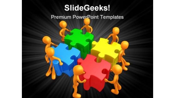 Team Efforts Business PowerPoint Templates And PowerPoint Backgrounds 0811