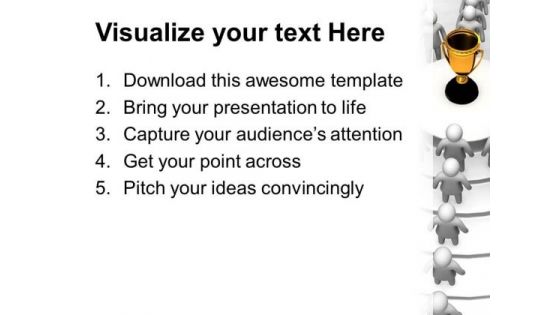Team Efforts Gives You Winning Trophy PowerPoint Templates Ppt Backgrounds For Slides 0813