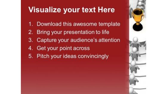 Team Efforts Gives You Winning Trophy PowerPoint Templates Ppt Backgrounds For Slides 0813