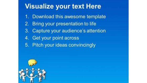 Team Efforts Of Brainstorming PowerPoint Templates Ppt Backgrounds For Slides 0713