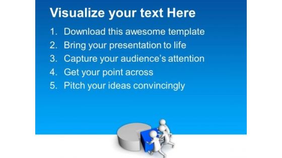 Team Efforts To Complete The Task Pie Chart PowerPoint Templates Ppt Backgrounds For Slides 0813