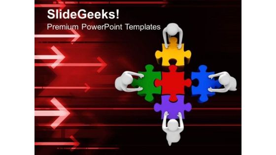 Team Efforts To Find Solution Business PowerPoint Templates Ppt Backgrounds For Slides 0213