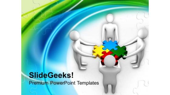 Team Efforts To Form Solution Business PowerPoint Templates Ppt Backgrounds For Slides 0213