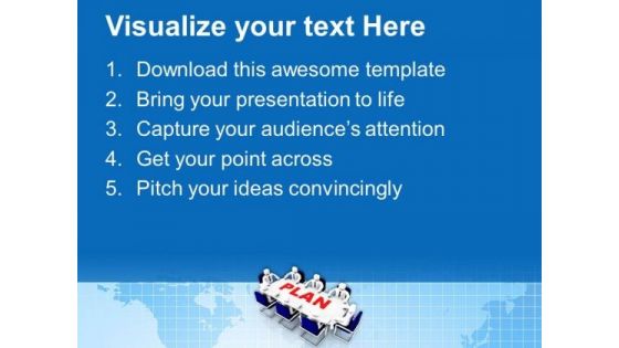 Team Efforts To Make Business Plan PowerPoint Templates Ppt Backgrounds For Slides 0413
