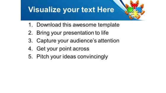 Team Efforts To Solve Puzzle PowerPoint Templates Ppt Backgrounds For Slides 0213