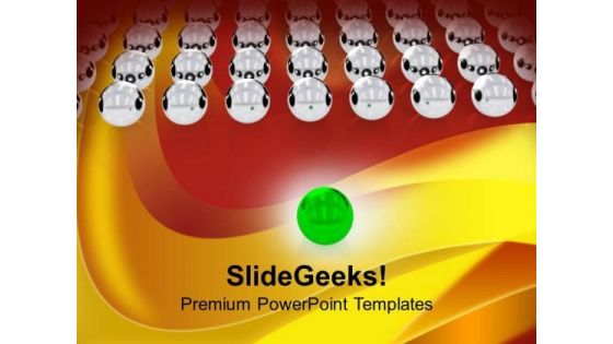 Team Follows Leader Leadership Concept PowerPoint Templates Ppt Backgrounds For Slides 0113
