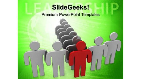 Team Follows Leader Leadership PowerPoint Templates And PowerPoint Themes 0612