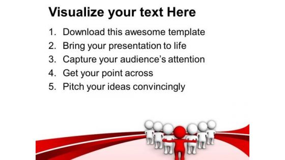 Team Leader Stopping His Team PowerPoint Templates Ppt Backgrounds For Slides 0713