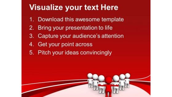 Team Leader Stopping His Team PowerPoint Templates Ppt Backgrounds For Slides 0713