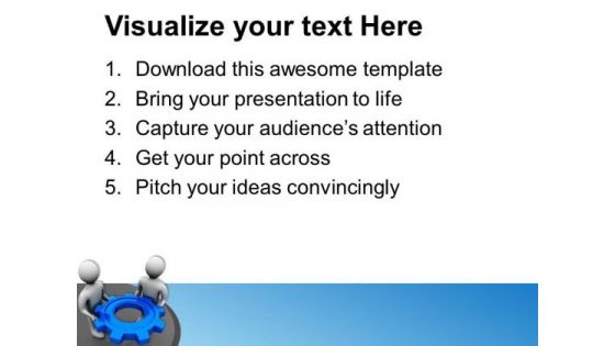 Team Lifting The Right Gear PowerPoint Templates Ppt Backgrounds For Slides 0713