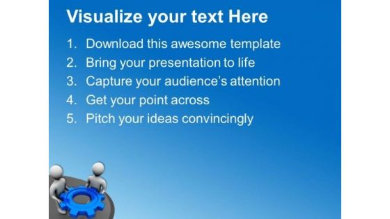 Team Lifting The Right Gear PowerPoint Templates Ppt Backgrounds For Slides 0713