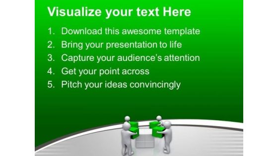 Team Members Assembling Cubes PowerPoint Templates Ppt Backgrounds For Slides 0713