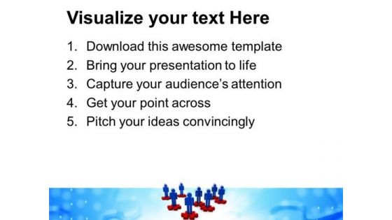 Team Of 3d Men On Puzzle Pieces PowerPoint Templates Ppt Backgrounds For Slides 0113