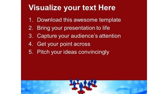 Team Of 3d Men On Puzzle Pieces PowerPoint Templates Ppt Backgrounds For Slides 0113