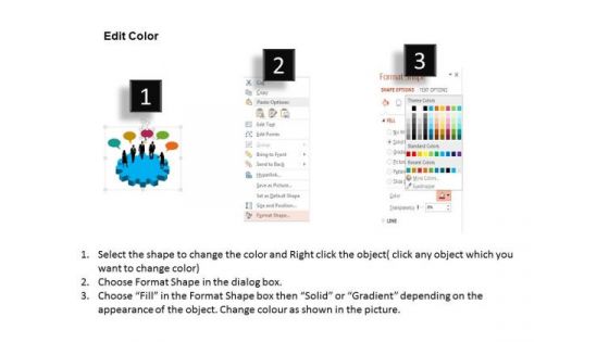 Team On Gear For Planning PowerPoint Templates