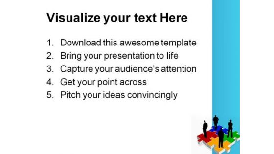 Team On Puzzle Business PowerPoint Themes And PowerPoint Slides 0311