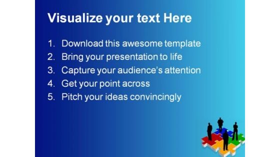 Team On Puzzle Business PowerPoint Themes And PowerPoint Slides 0311