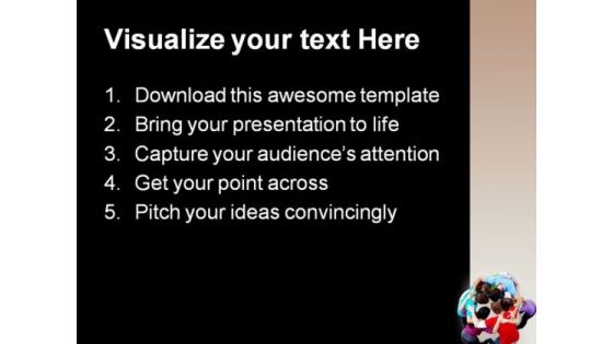 Team People Hugging Business PowerPoint Themes And PowerPoint Slides 0911