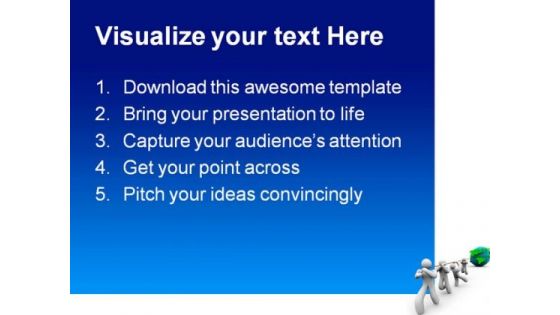 Team Pulling The World Business PowerPoint Templates And PowerPoint Backgrounds 0811
