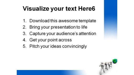 Team Pulling The World Business PowerPoint Themes And PowerPoint Slides 0811