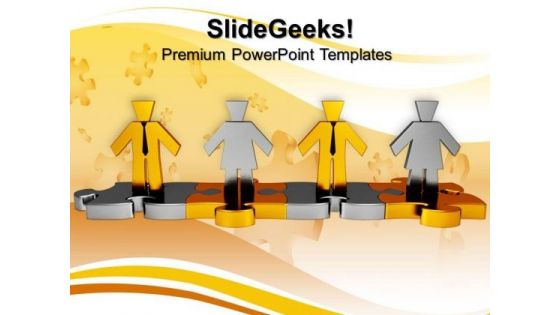 Team Puzzle Business PowerPoint Templates And PowerPoint Themes 0812