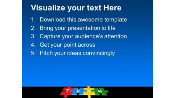 Team Puzzle Leadership PowerPoint Templates And PowerPoint Themes 0612