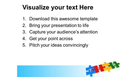 Team Puzzle Or Jigsaws PowerPoint Templates And PowerPoint Themes 0612
