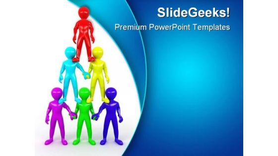 Team Pyramid Leadership PowerPoint Themes And PowerPoint Slides 0411