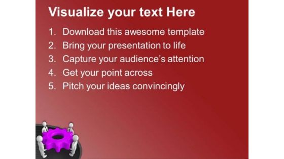 Team Should Hold The Right Gear PowerPoint Templates Ppt Backgrounds For Slides 0613